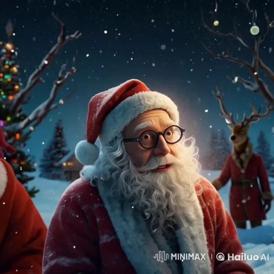 Santa in Winter Wonderland: A 3D Live2D Animation – AI Generated Video | Hailuo AI