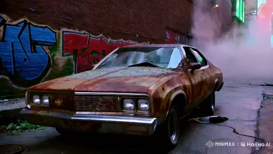 Rust to Robotic: Alley Transforms Classic Car into Transformer – AI Generated Video | Hailuo AI