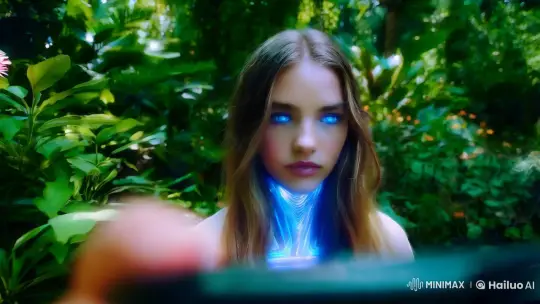 Mysterious Anti-Heroine Reveals Powers in Enchanted Garden – AI Generated Video | Hailuo AI