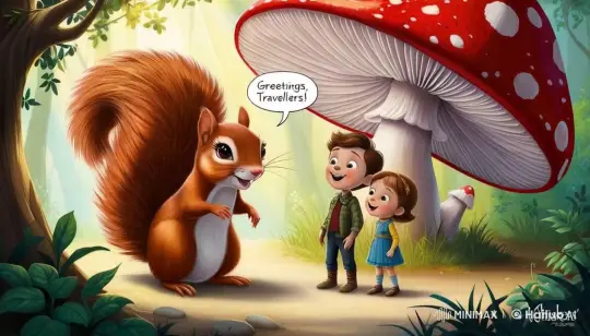 Animated Forest Adventure with Cheerful Squirrel and Children – AI Generated Video | Hailuo AI