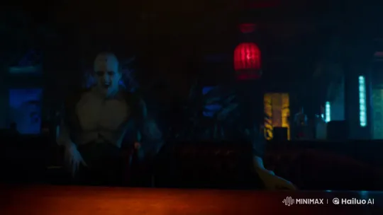 The Mark of Sura: A Demonic Encounter in a Shadowy Bar – AI Generated Video | Hailuo AI
