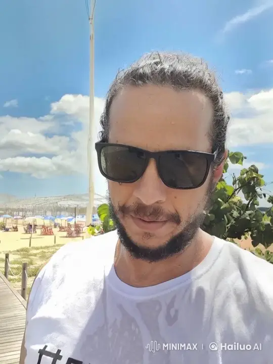 Casual Beach Day: Man Enjoying Sunny Boardwalk – AI Generated Video | Hailuo AI