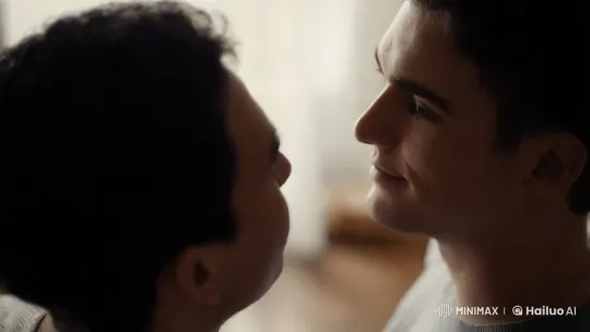 Intimate Couple's Slow-Motion Kiss in Ambient Light – AI Generated Video | Hailuo AI