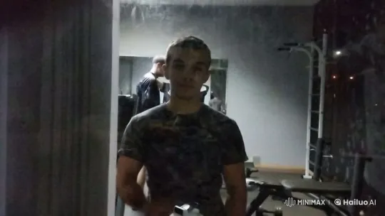 Man Transforms, Dances Energetically in Dimly Lit Gym – AI Generated Video | Hailuo AI