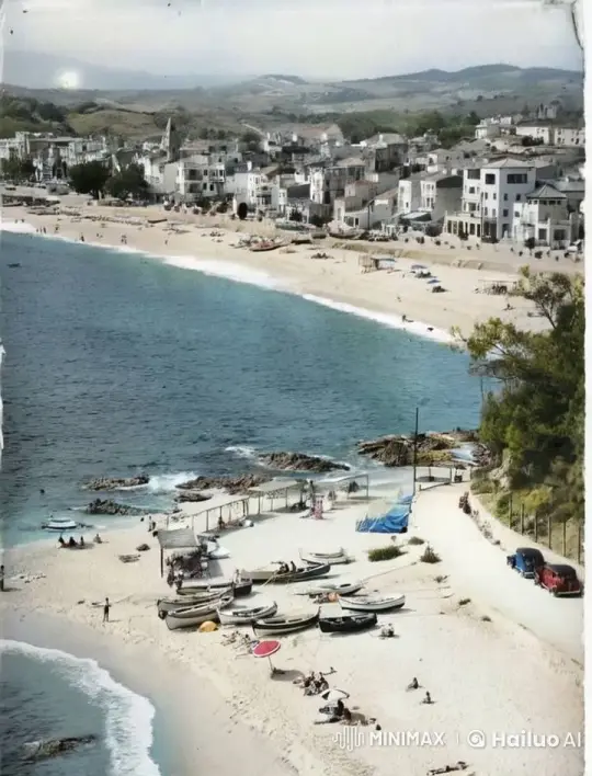 Coastal Town's Serene Beach and Charming Streets – AI Generated Video | Hailuo AI