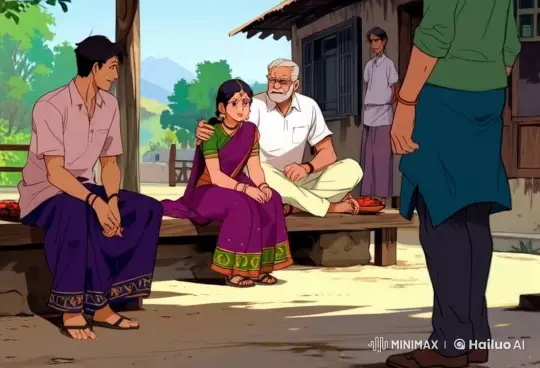 Father-Daughter Conversation in Rural Setting – AI Generated Video | Hailuo AI