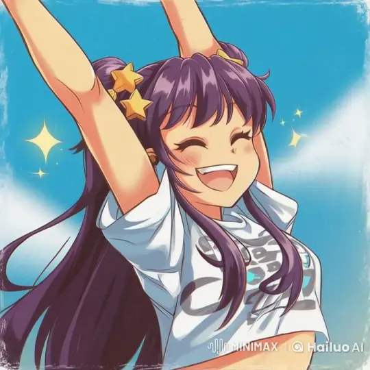 Energetic Run: Animated Character in Live2D with Starry Sky Background – AI Generated Video | Hailuo AI