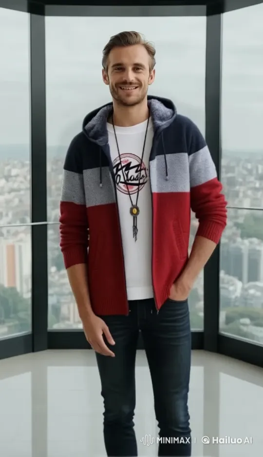 Dynamic Live2D Presenter in Urban Cityscape Setting – AI Generated Video | Hailuo AI