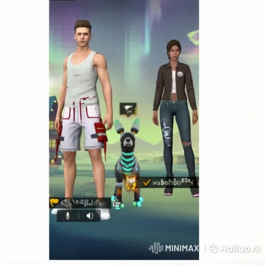 Romantic Couple Kisses with Futuristic Dog in Live2D Animation – AI Generated Video | Hailuo AI
