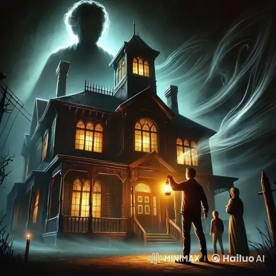 Victorian Mansion Haunting: Lantern-Lit Arrival and Ghostly Presence – AI Generated Video | Hailuo AI