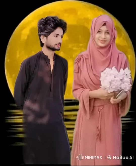 Couple Stands by Moonlit Water in Live2D Animation – AI Generated Video | Hailuo AI