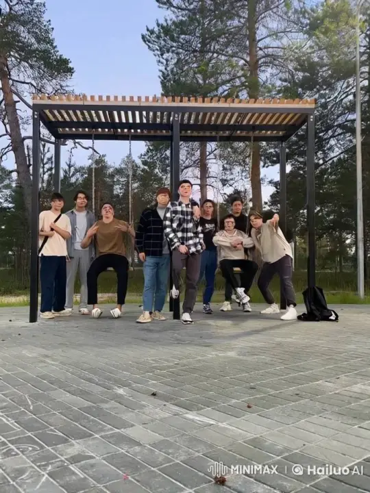 Unexpected Affection Follows Park Scuffle Among Young Group – AI Generated Video | Hailuo AI