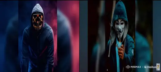 Choreographed Fight with Masked Figures – AI Generated Video | Hailuo AI
