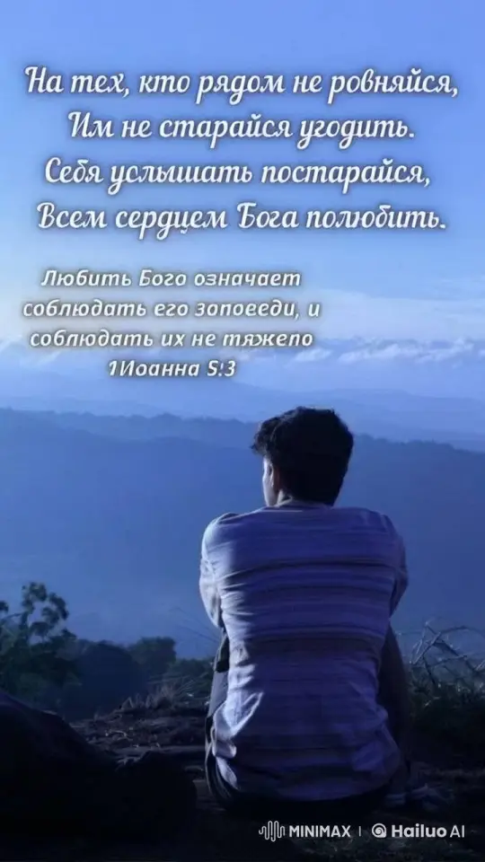 Meditative Reflection on a Hilltop at Dusk – AI Generated Video | Hailuo AI