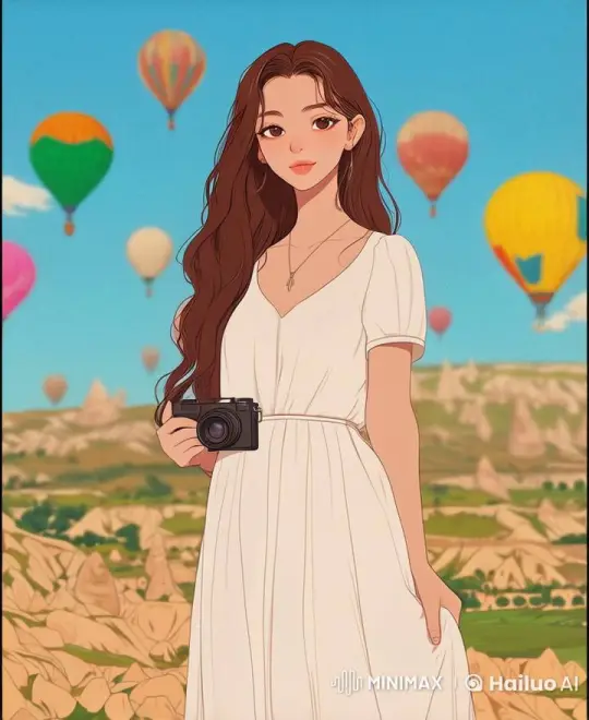 Young Woman Captures Serene Adventure in Live2D Animation – AI Generated Video | Hailuo AI