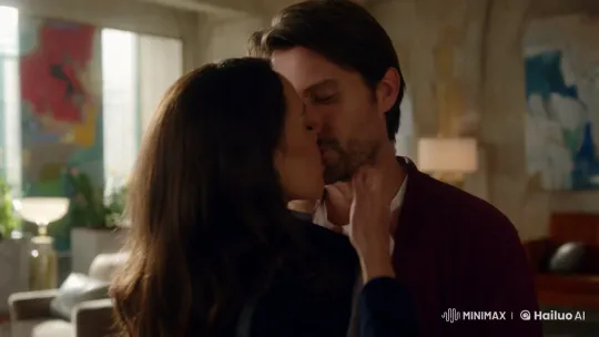 Artful Romance: Intimate Kiss in Dimly Lit Room – AI Generated Video | Hailuo AI