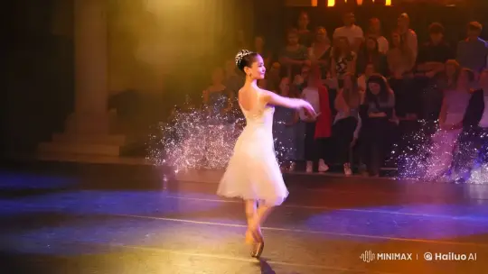 Elegant Dance Performance Captures Audience's Admiration – AI Generated Video | Hailuo AI