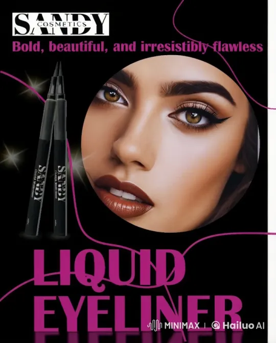Sandy Cosmetics' Liquid Eyeliner Animated Promo – AI Generated Video | Hailuo AI
