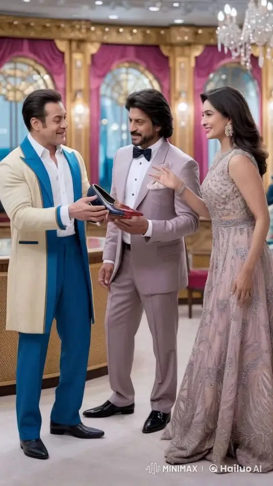 'Bollywood Stars' Whimsical Shoe Sale Scene – AI Generated Video | Hailuo AI