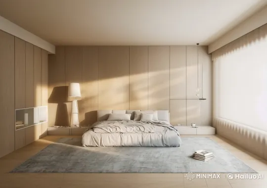 Modern Bedroom Live2D Animation of Woman Walking – AI Generated Video | Hailuo AI