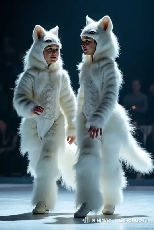 White Costumed Dancers in Graceful Synchronized Performance – AI Generated Video | Hailuo AI