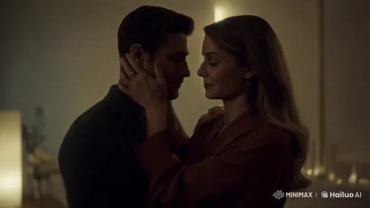 Intimate Moment of Love Captured in Artful Video Clip – AI Generated Video | Hailuo AI
