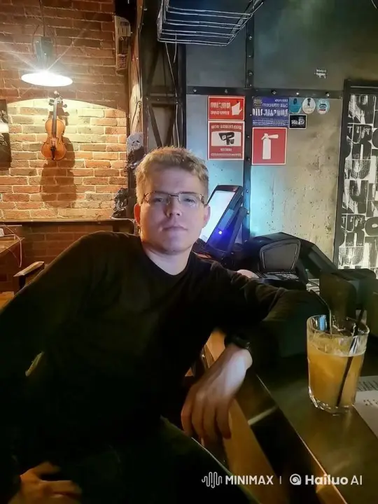 Man Removes Shirt Slowly at Rustic Bar – AI Generated Video | Hailuo AI
