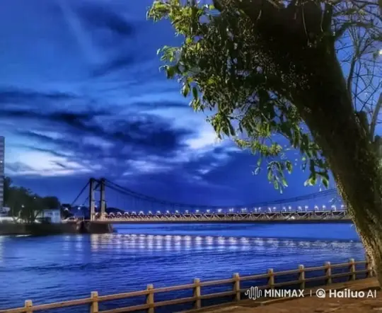 Serene Riverside Evening Welcomes 2025 in Live2D – AI Generated Video | Hailuo AI