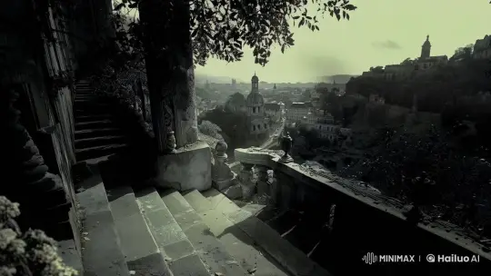 Live2D Rendered Journey Through Ancient Cityscape – AI Generated Video | Hailuo AI