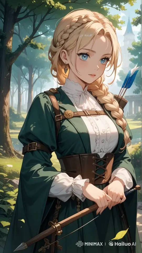 Medieval Forest Maiden with Sword and Quiver – AI Generated Video | Hailuo AI