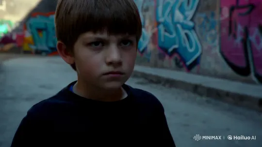 Resilient Boy in Urban Alleyway – AI Generated Video | Hailuo AI