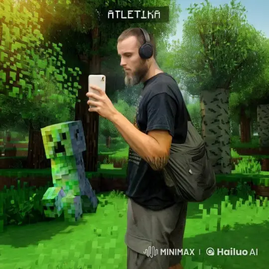 Man attacked, rescued by exploding ambulance in pixelated forest – AI Generated Video | Hailuo AI