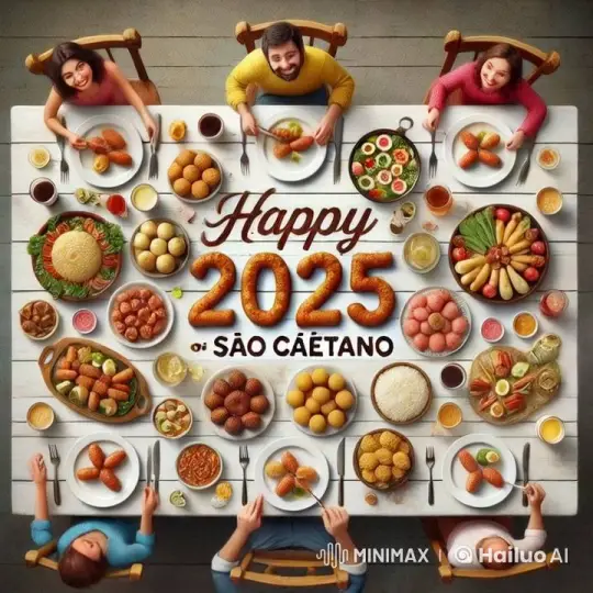 Festive New Year 2025 Celebration in São Caetano – AI Generated Video | Hailuo AI
