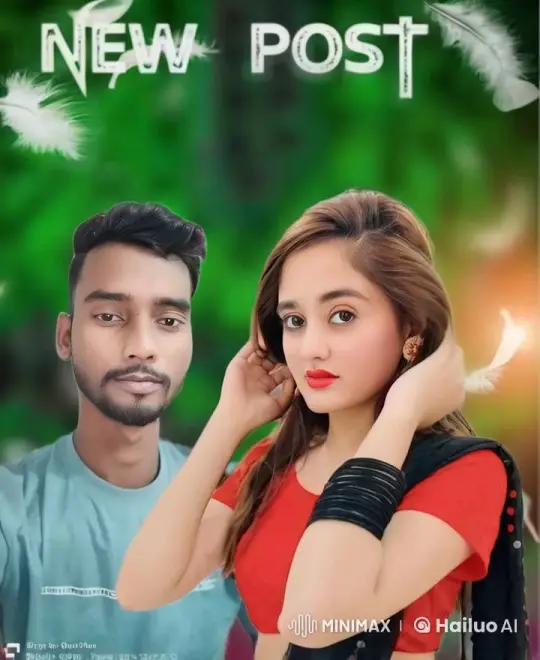 Couple Shares Tender Kiss Against Vibrant Background – AI Generated Video | Hailuo AI