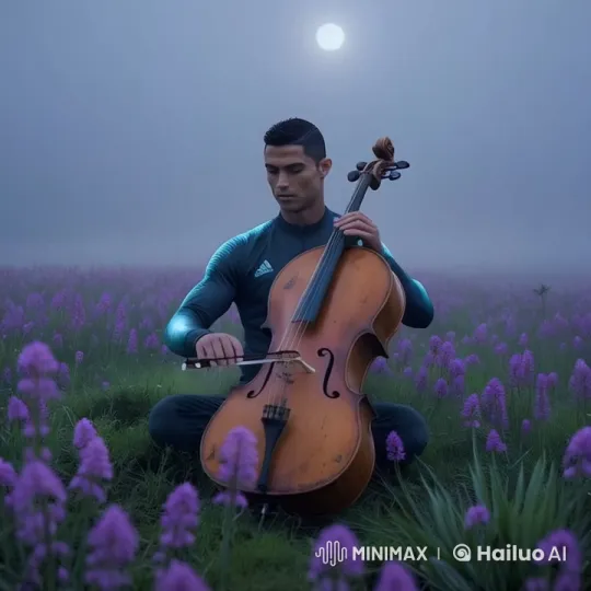 Cristiano Ronaldo Serenades in Enchanted Flower Field – AI Generated Video | Hailuo AI