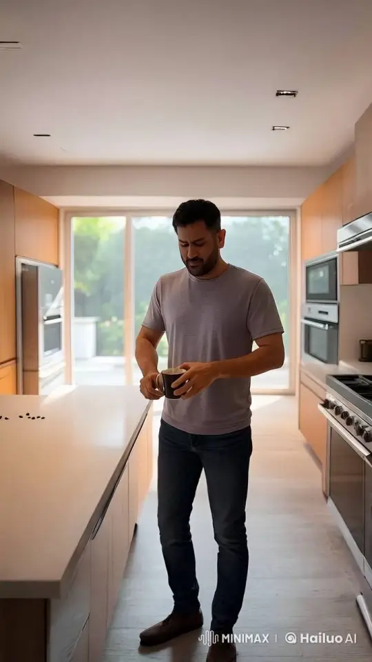 Man Making Tea in a Bright Kitchen – AI Generated Video | Hailuo AI