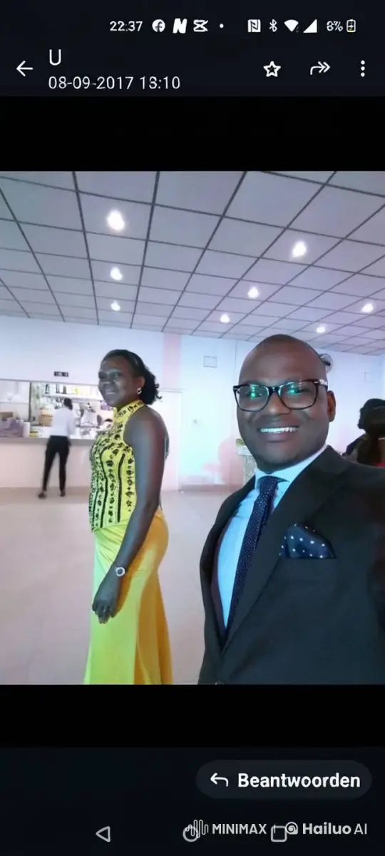Man and Woman in Cheerful Indoor Event Selfie – AI Generated Video | Hailuo AI
