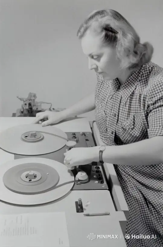 Vintage DJ Crafting Audio Mix with Precision – AI Generated Video | Hailuo AI