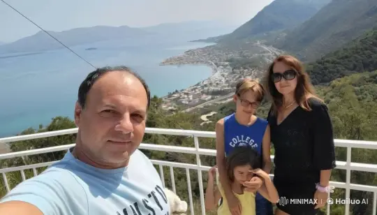 Family on Balcony Amused by Bird's 'Hair-Raising' Prank – AI Generated Video | Hailuo AI