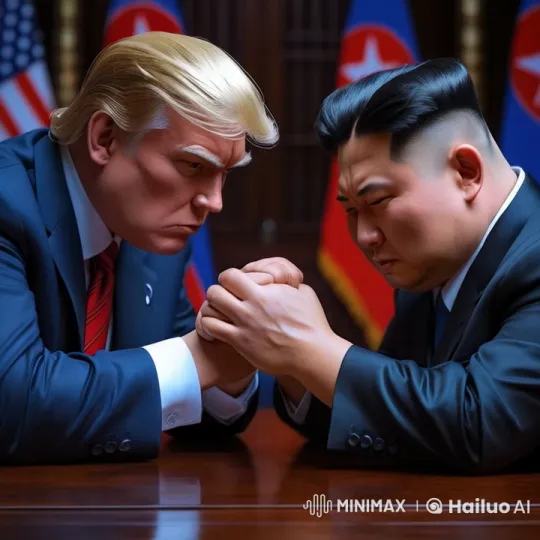 Formal Hand-Wrestling Escalates to Physical Brawl – AI Generated Video | Hailuo AI