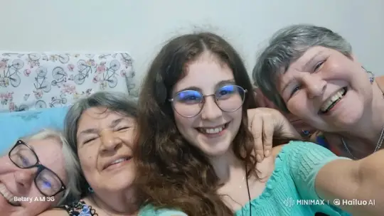Heartwarming Selfie Moment with Friends in Live2D Animation – AI Generated Video | Hailuo AI
