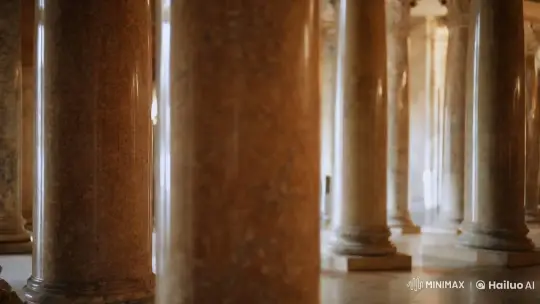 Roman Pillars: Timeless Grandeur in Marble Elegance – AI Generated Video | Hailuo AI