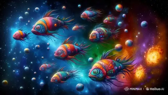 Vibrant Underwater Galaxy in Live2D Animation – AI Generated Video | Hailuo AI