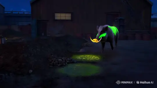 Boar's Mysterious Strength Shines in Factory Chaos – AI Generated Video | Hailuo AI