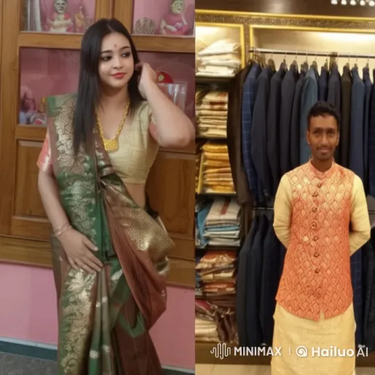 Traditional Attire Characters Kiss in Live2D Animation – AI Generated Video | Hailuo AI