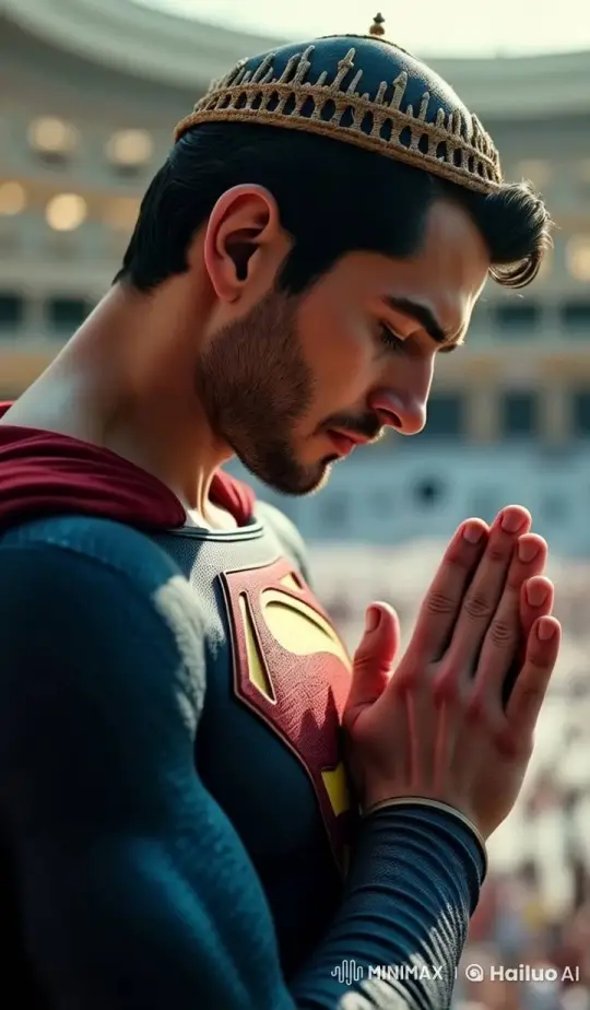 Superhero Contemplates in Sunlit Space – AI Generated Video | Hailuo AI