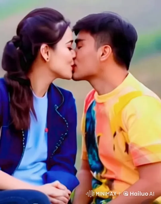 Couple Sharing Intimate Kiss in Outdoor Setting – AI Generated Video | Hailuo AI