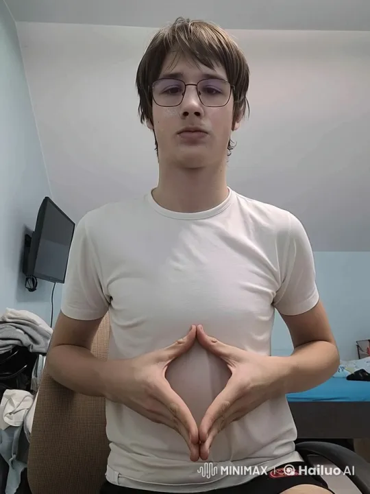 Live2D Animation: Man Contemplating with Crucifix in Casual Room – AI Generated Video | Hailuo AI