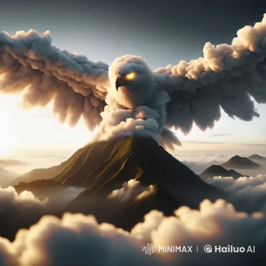 Ethereal Cloud Eagle Transforms in Majestic Mountain Dawn – AI Generated Video | Hailuo AI