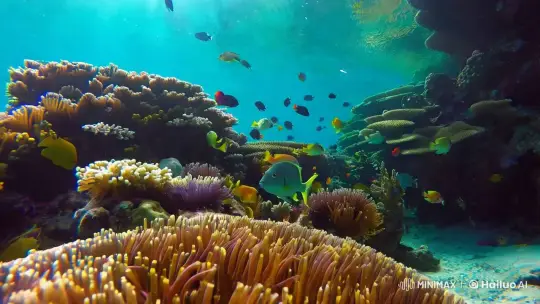Vibrant Underwater World: Coral Reef and Marine Life – AI Generated Video | Hailuo AI